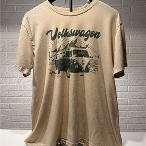 Tan Short Sleeve Tee with Vintage VW Design‎